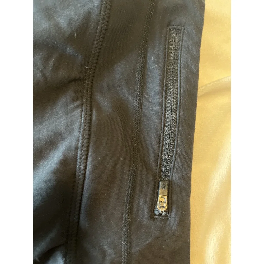 Athleta Elation‎ 2 In 1 Skirt Cropped Leggings Workout Black Size Small
